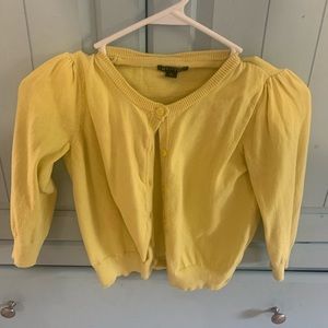 Yellow cardigan